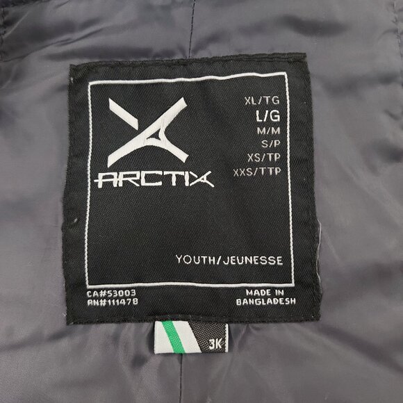 Arctix A6 Snow Bib Youth Large Purple Front Zip Insulated Warm Winter Outdoor - Picture 10 of 11